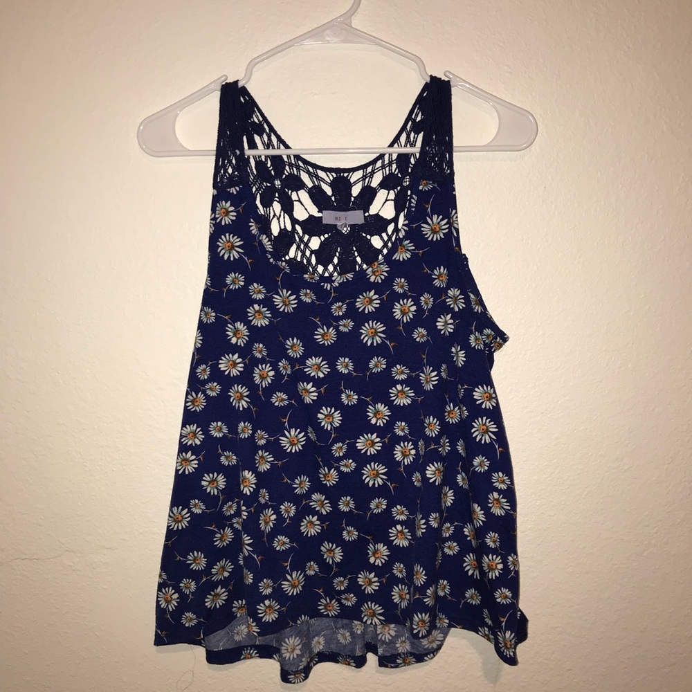 🌀🌻 CUTE ROYAL BLUE SUNFLOWER  TANK TOP 🌻🌀